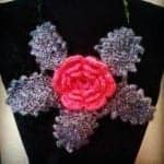 crochet rose with leaf free crochet pattern