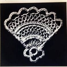 irish crochet fan