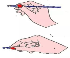 how to hold the crochet hook for beginner crochet hook