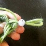 Attach bead to heirloom crochet pattern