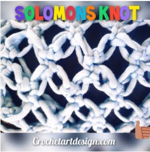 Solomons knot crochet stitch