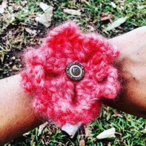 crochet flower bracelet free pattern