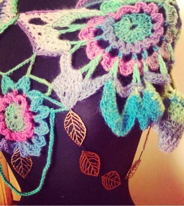 Crochet Bird Bolero free pattern