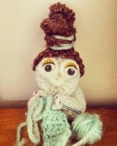 Crochet Amigurumi Old Knitting Lady Pattern. 