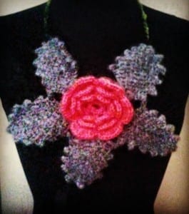 crochet rose with leaf free crochet pattern