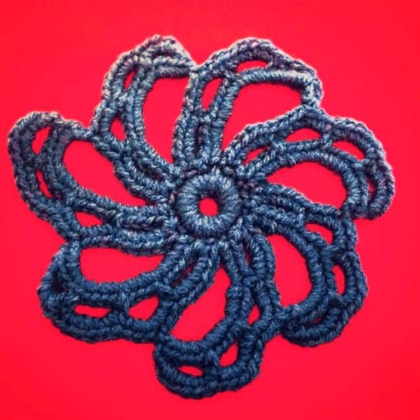 Catherine wheel crochet motif