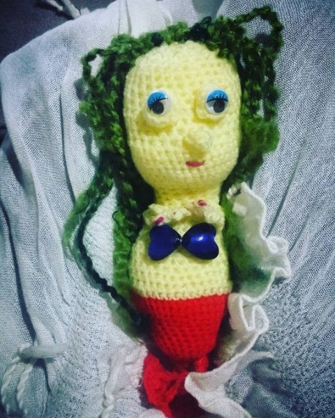 crochet mermaid doll