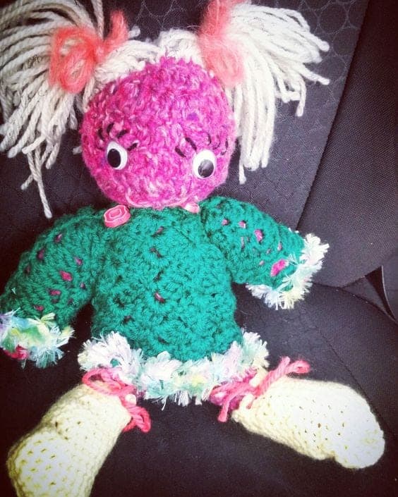 Scrapyarn crochet doll