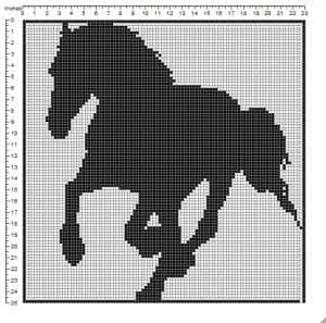 Free filet crochet pattern horse filet crochet free pattern