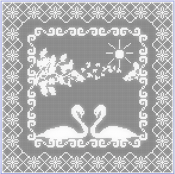 Swans in the sunset filet crochet pattern