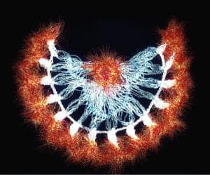 Crochet hairpin angel motif
