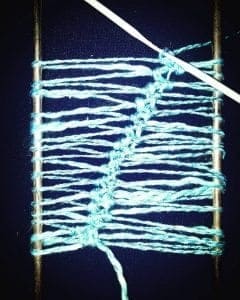 hairpin crochet on the loom
