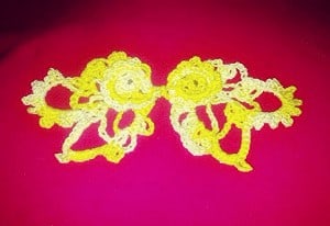 crochet wings yellow