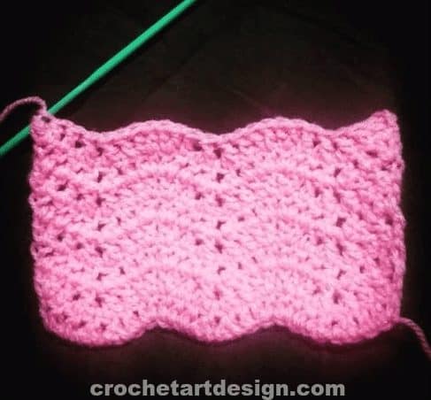 How to Crochet Wavy Chevron Crochet Stitch