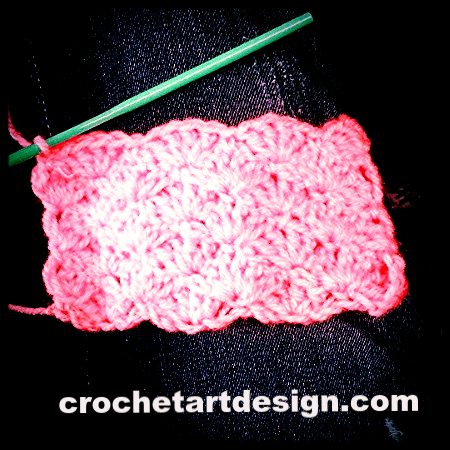 How to crochet Close Scallops stitch