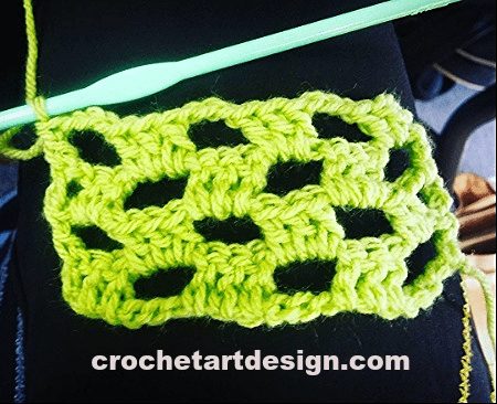 How to Crochet Open Checker Stitch