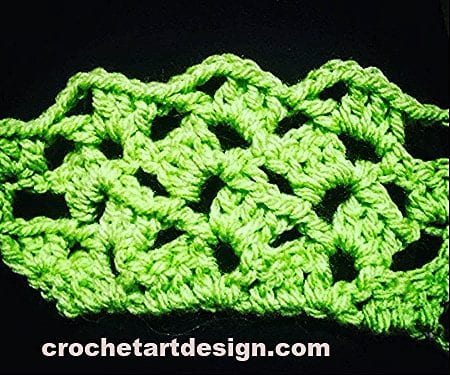 How to crochet Offset Scallops