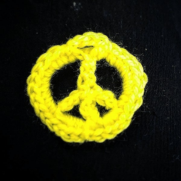 crochet peace symbol