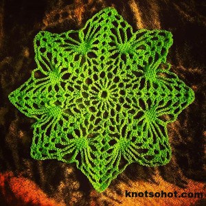 crochet spider web doily pattern