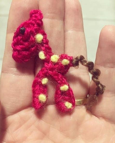 Crochet miniature giraffe