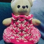 crochet dress with polish star pattern
