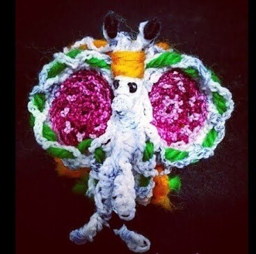 Crochet Butterfly Sculpture