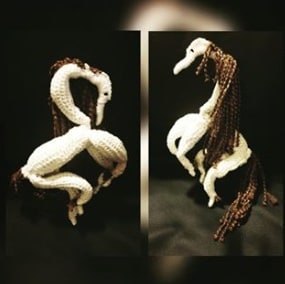 crochet horse sculpture