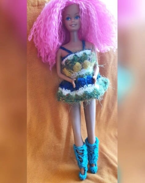 barbie doll upcycle