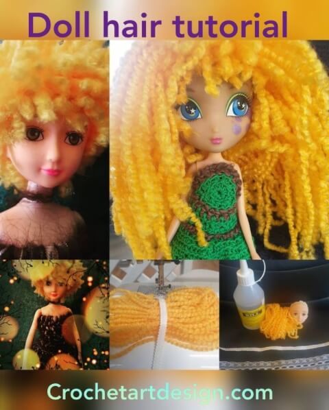 How to make doll hair ~ the easiest way