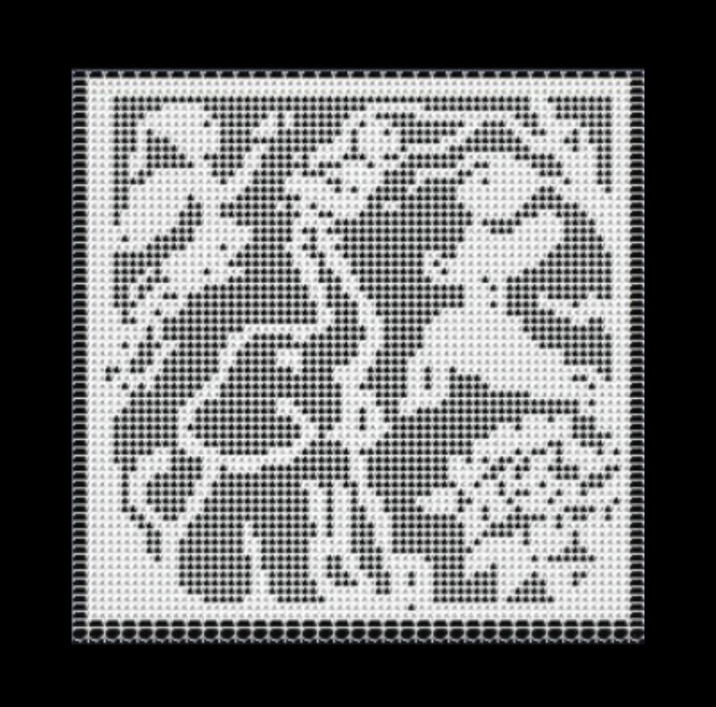 Elephant filet crochet pattern