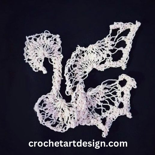 Crochet Hairpin Swan
