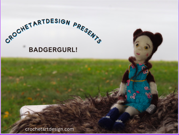 Felted Doll ~ Badger Girl